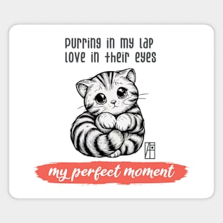 Purring in my lap, love in their eyes – my perfect moment - I Love my cat - 2 Magnet